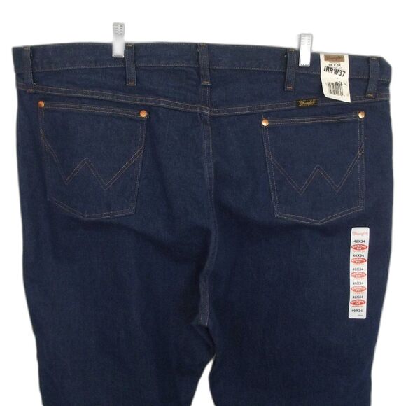 WRANGLER Jeans, 45/46, Cowboy Cut, Dark Wash, Zipper fly, New Irregular - Picture 4 of 12